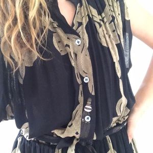 Mara Hoffman sheer black dress size small